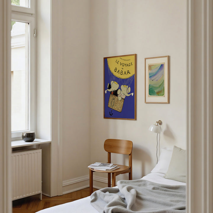 Hot Air Balloon Babar Poster
