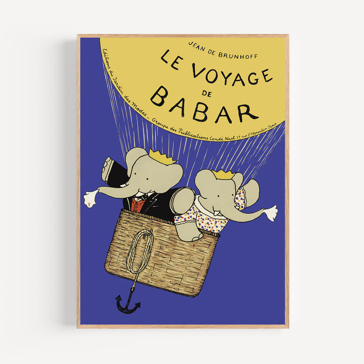 Hot Air Balloon Babar Poster