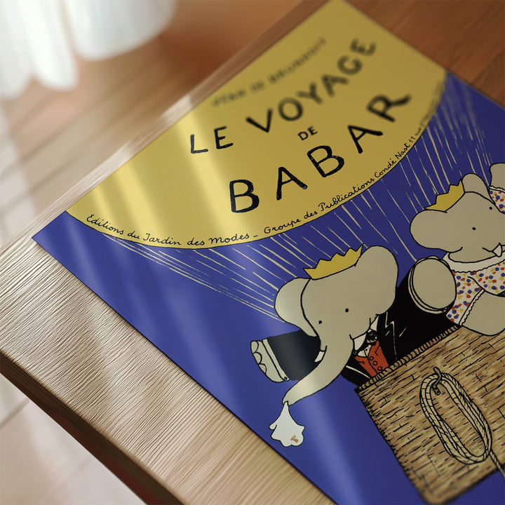 Hot Air Balloon Babar Poster
