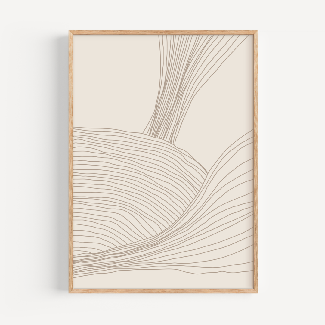Beige lines III poster