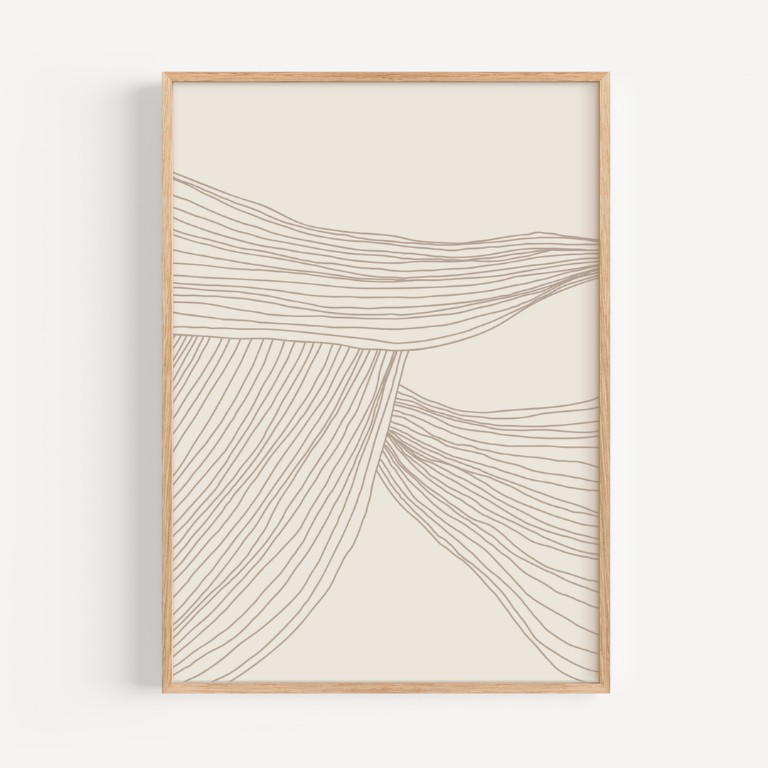 Beige lines I poster