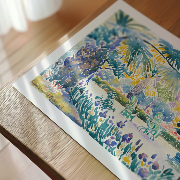 Garden of the Painter at Saint Clair by Henri-Edmond Cross Poster