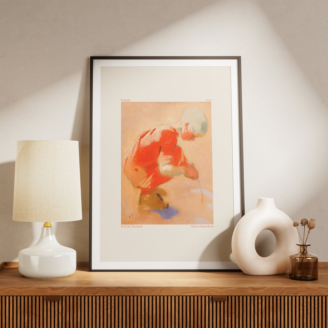 Girl on the Sand by Helene Schjerfbeck Poster