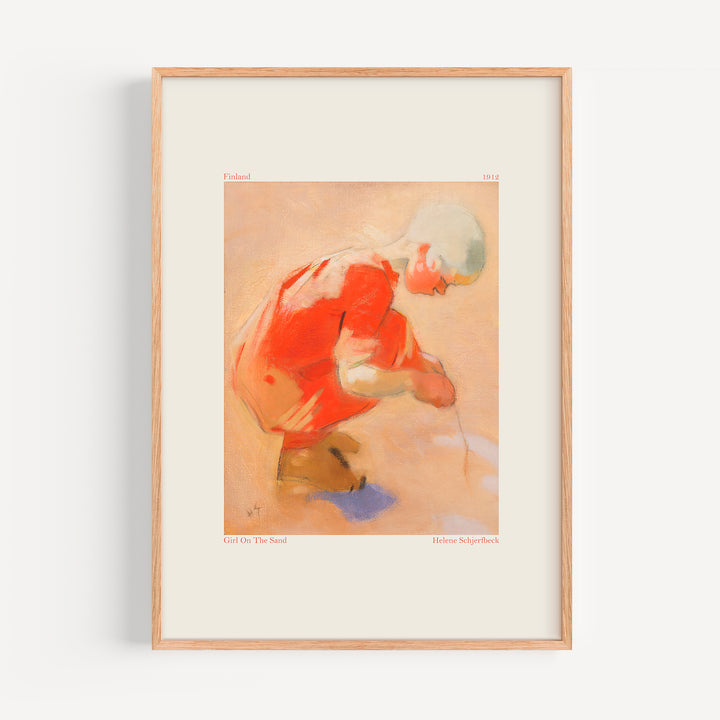 Girl on the Sand by Helene Schjerfbeck Poster