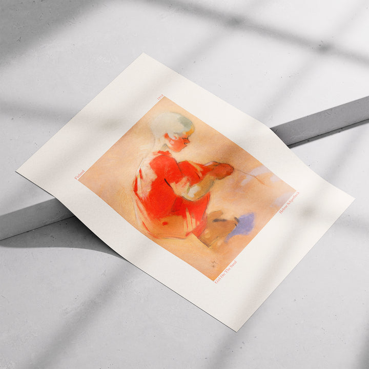 Girl on the Sand by Helene Schjerfbeck Poster