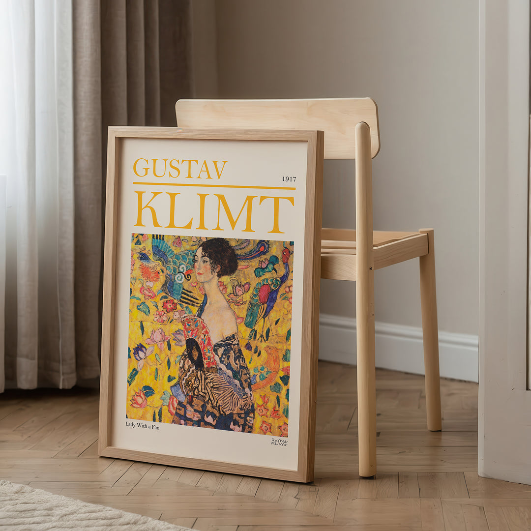 Lady With a Fan by Gustav Klimt Exhibition Poster