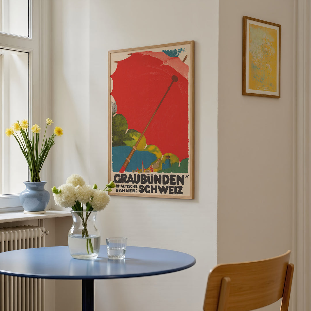 Graubünden, Rhätische Bahnen, Schweiz Poster