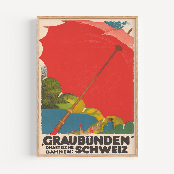 Graubünden, Rhätische Bahnen, Schweiz Poster