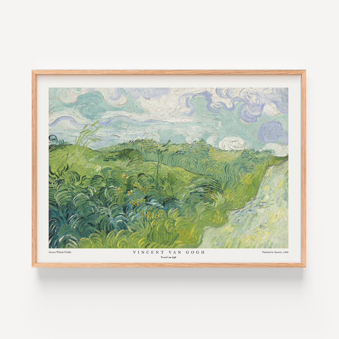 Green Wheat Fields by Vincent van Gogh Poster