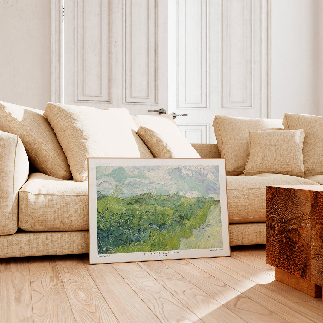 Green Wheat Fields by Vincent van Gogh Poster