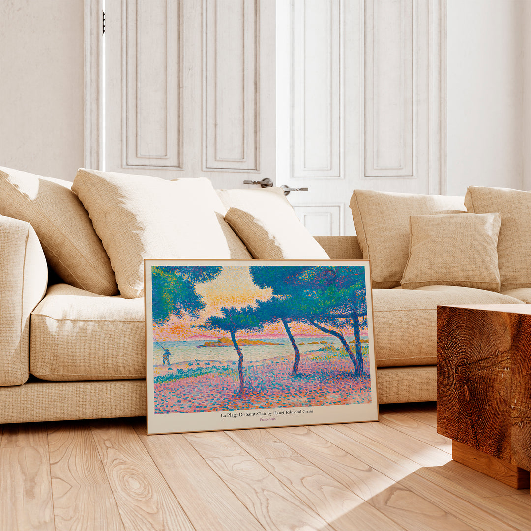 La Plage De Saint-Clair by Henri-Edmond Cross Poster