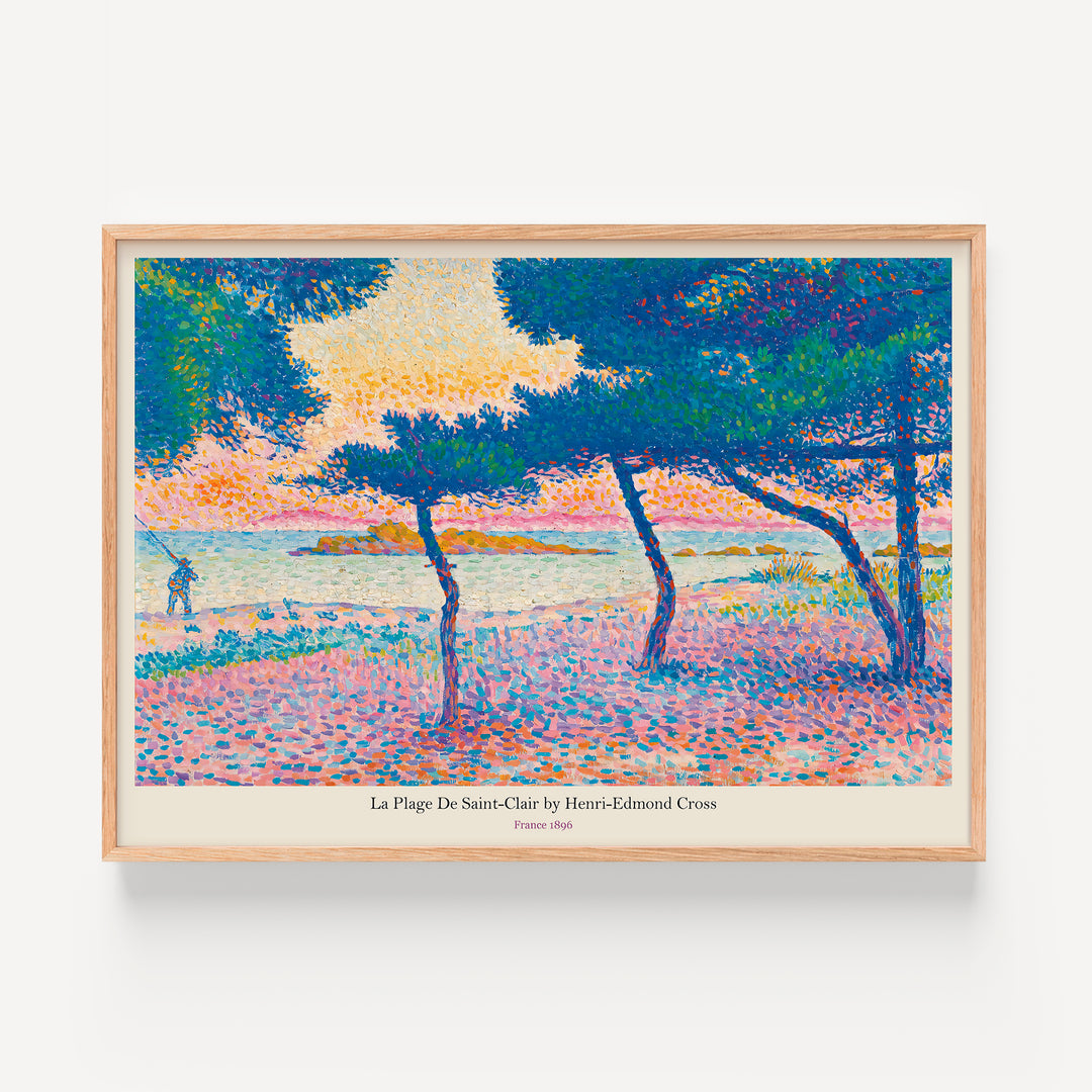 La Plage De Saint-Clair by Henri-Edmond Cross Poster