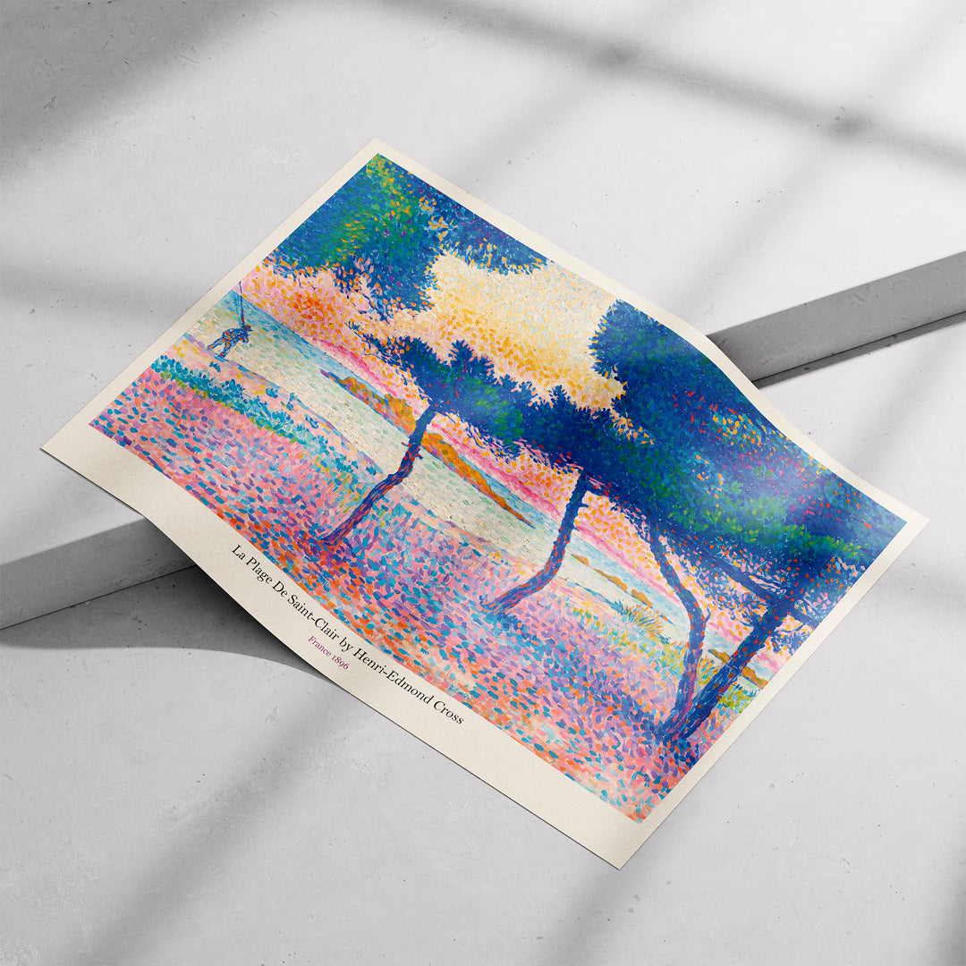 La Plage De Saint-Clair by Henri-Edmond Cross Poster
