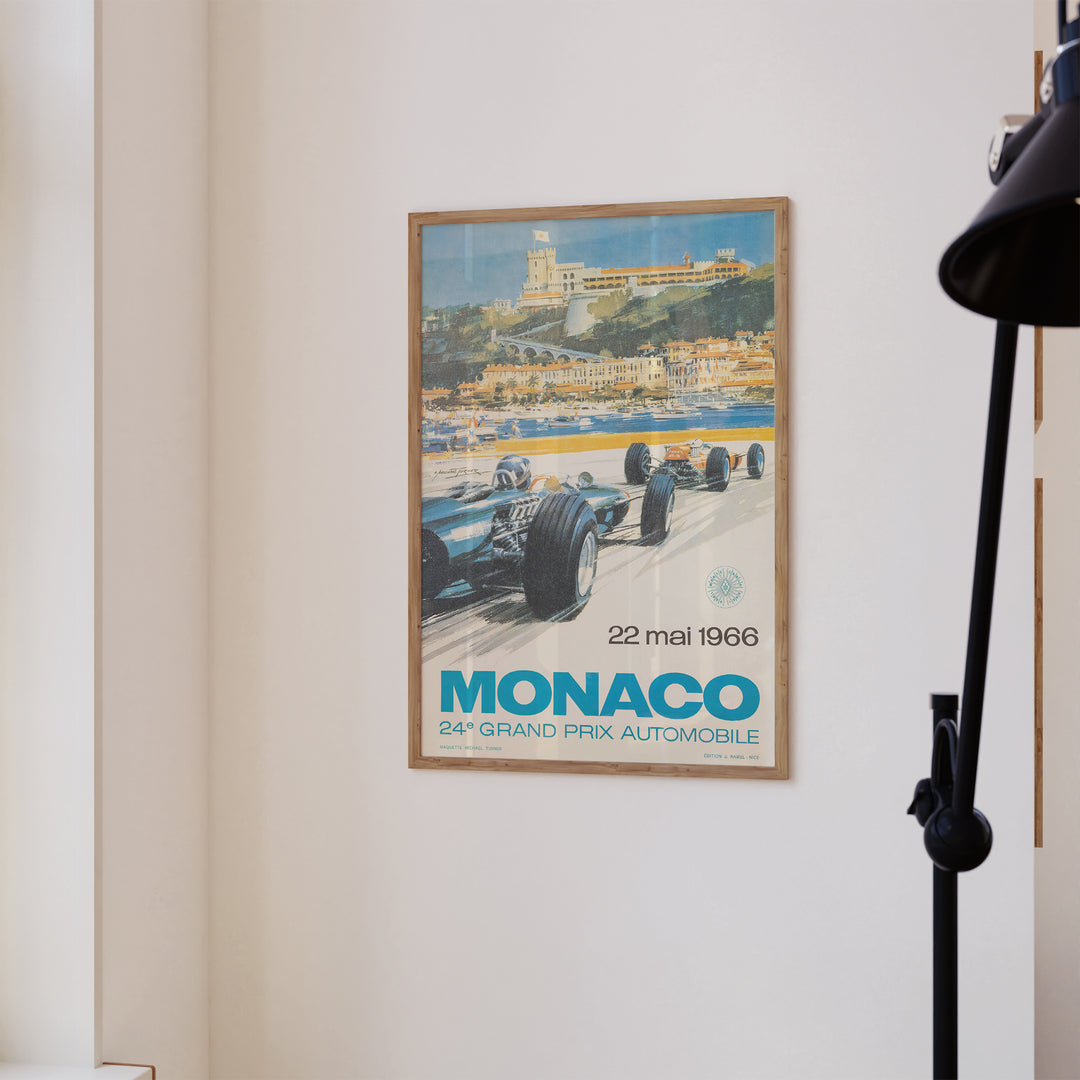 Monaco Grand Prix Vintage Poster