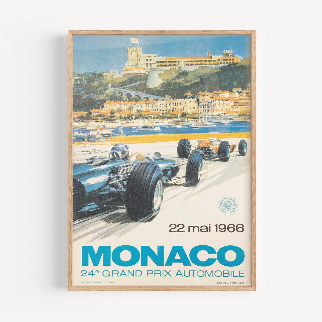 Monaco Grand Prix Vintage Poster