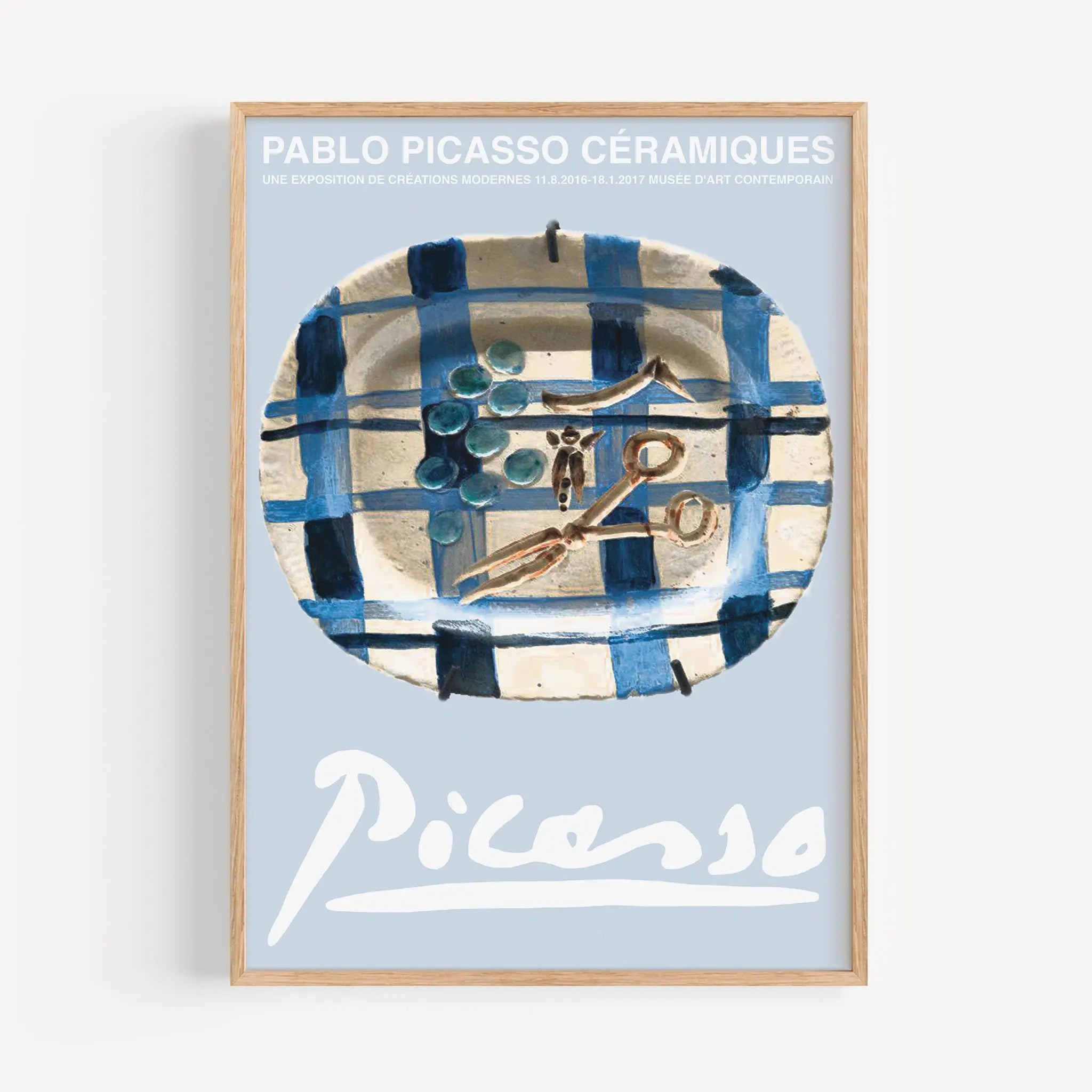 PICASSO 陶製人物画 フレーム付き Pablo Picasso Ceramics Exhibition Poster – Poster Room