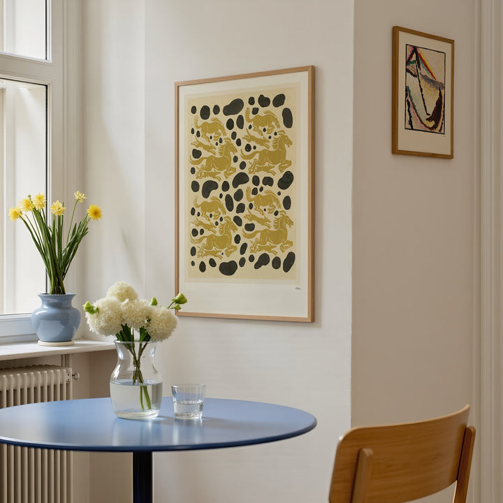 Pferde und Hunde by Maria Zeiller Poster