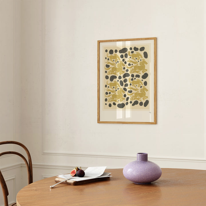 Pferde und Hunde by Maria Zeiller Poster