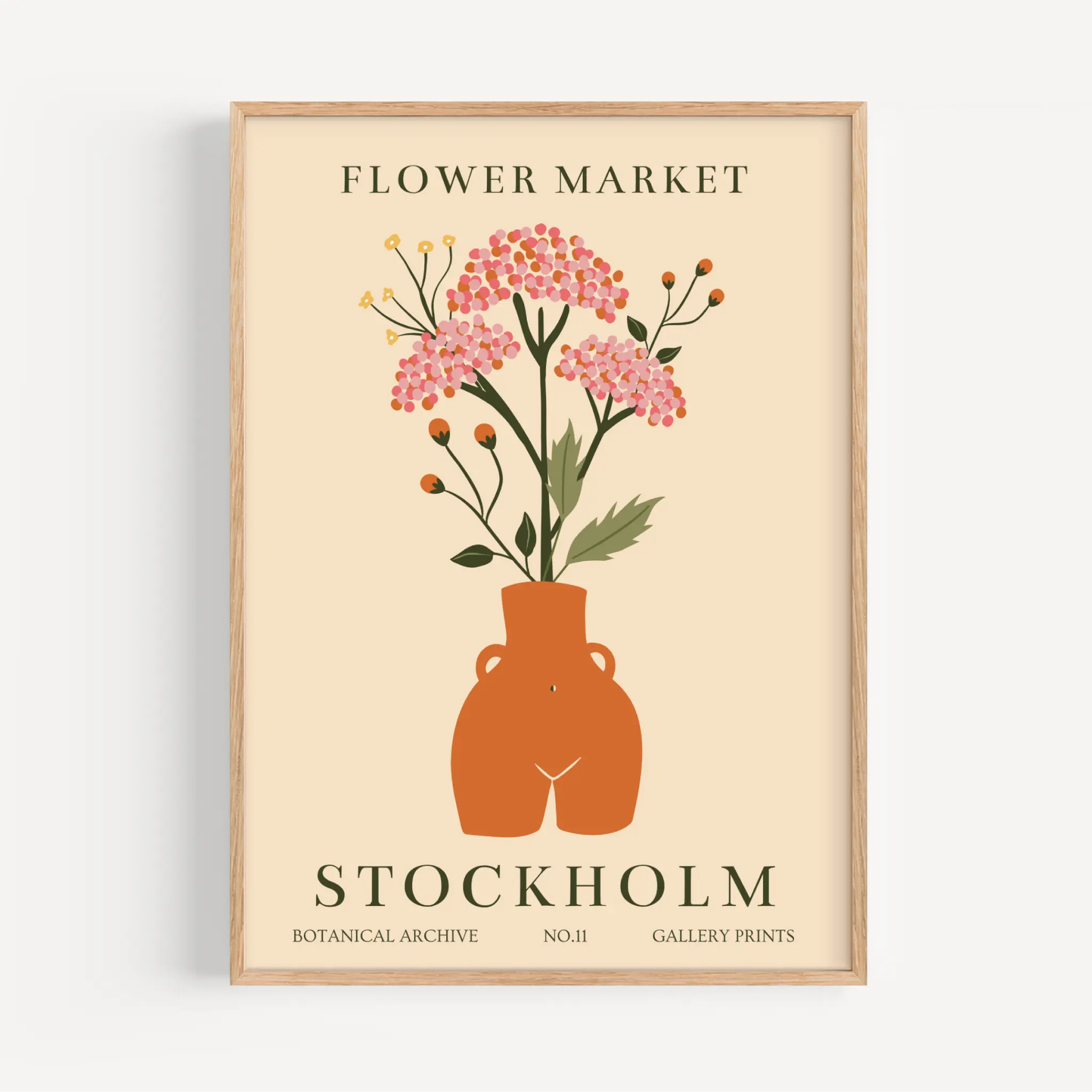 Stockholm Flower Market Poster - Nordic Botanical Art - Poster Room