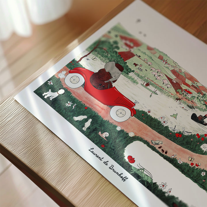 Babar Goes Driving Poster