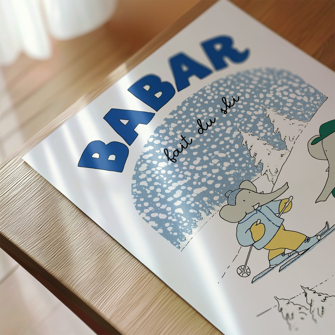 Babar Goes Skiing Poster