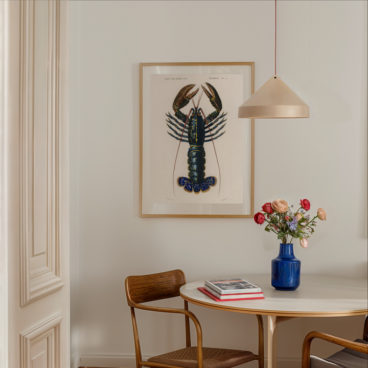 Blue Lobster Vintage Poster
