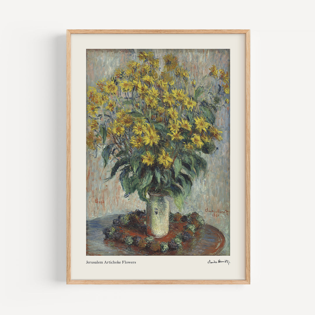 Jerusalem Artichoke Flowers Claude Monet Poster