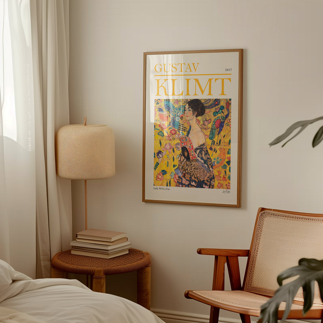 Lady With a Fan by Gustav Klimt Exhibition Poster