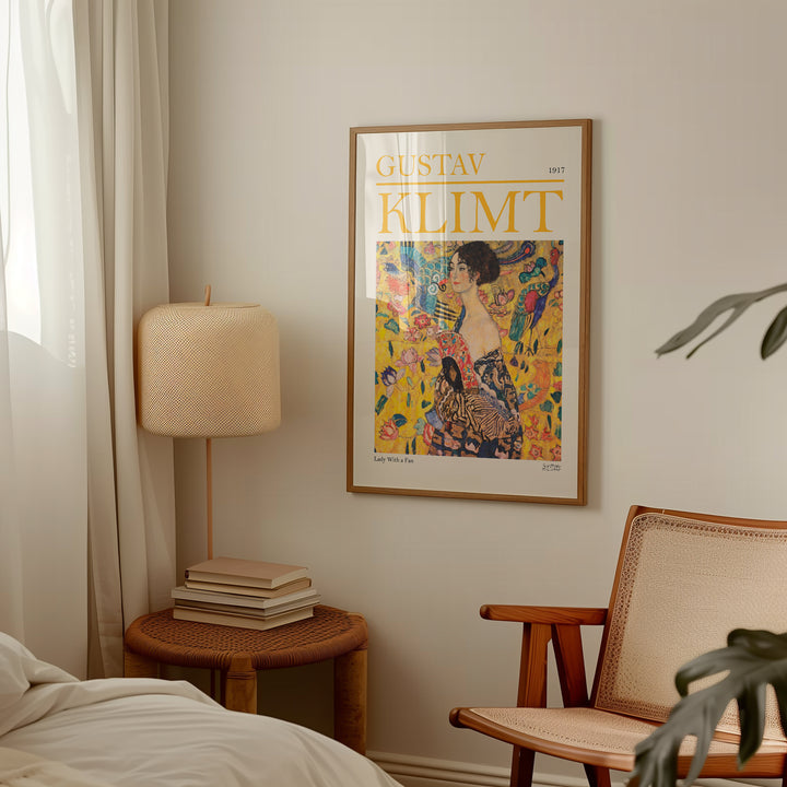Lady With a Fan by Gustav Klimt Exhibition Poster