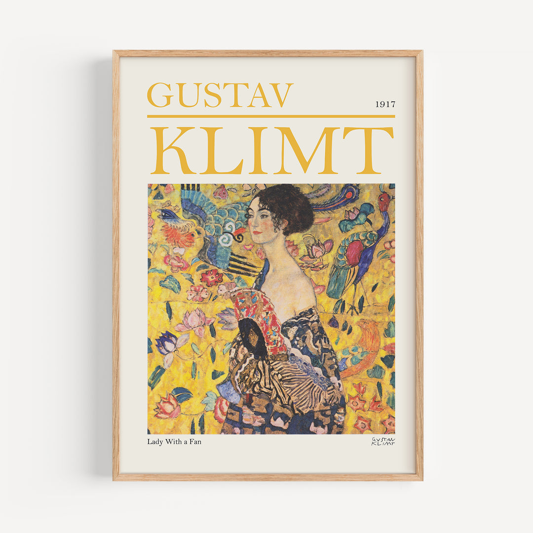 Lady With a Fan by Gustav Klimt Exhibition Poster