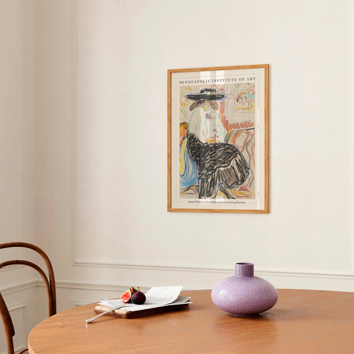 Seated Woman in the Studio by Ernst Ludwig Kirchner Poster