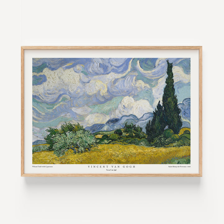 Wheat Fields with Cypresses Vincent Van Gogh Poster