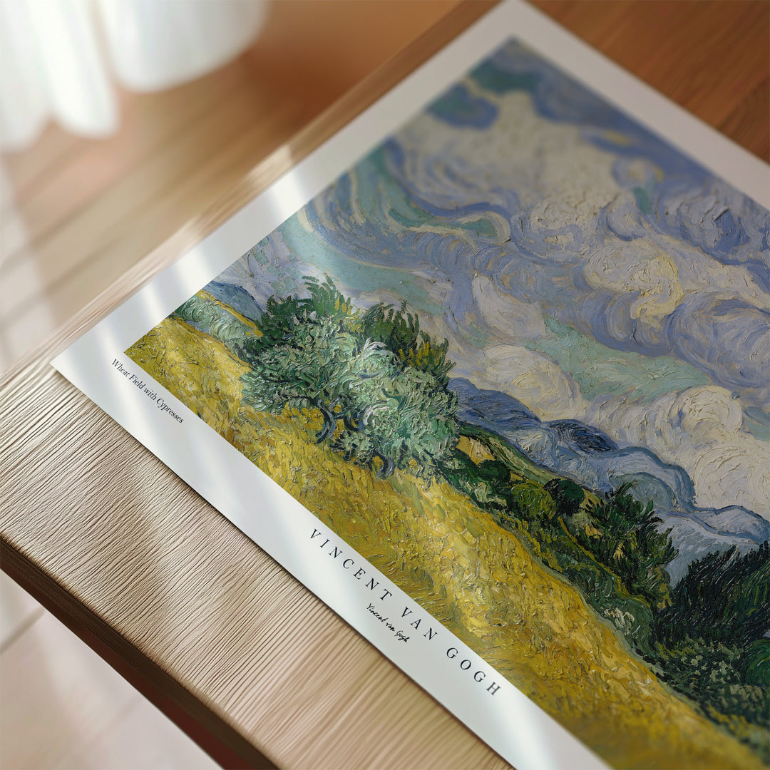 Wheat Fields with Cypresses Vincent Van Gogh Poster