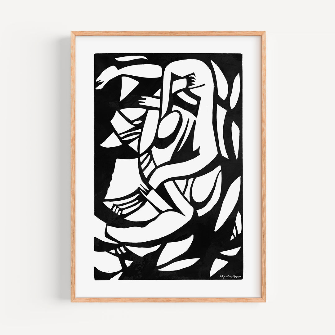Wrestlers by Henri Gaudier-Brzeska Poster