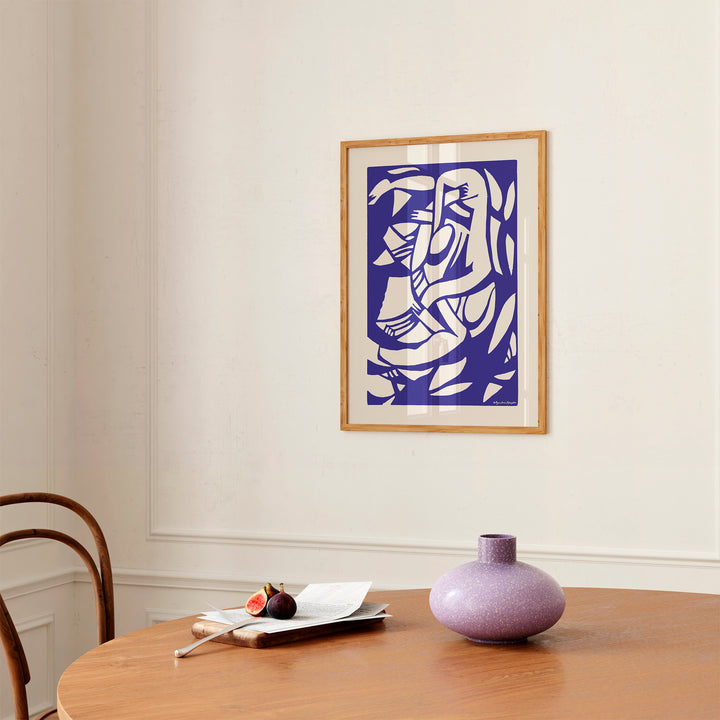 Wrestlers Blue Edition by Henri Gaudier-Brzeska Poster