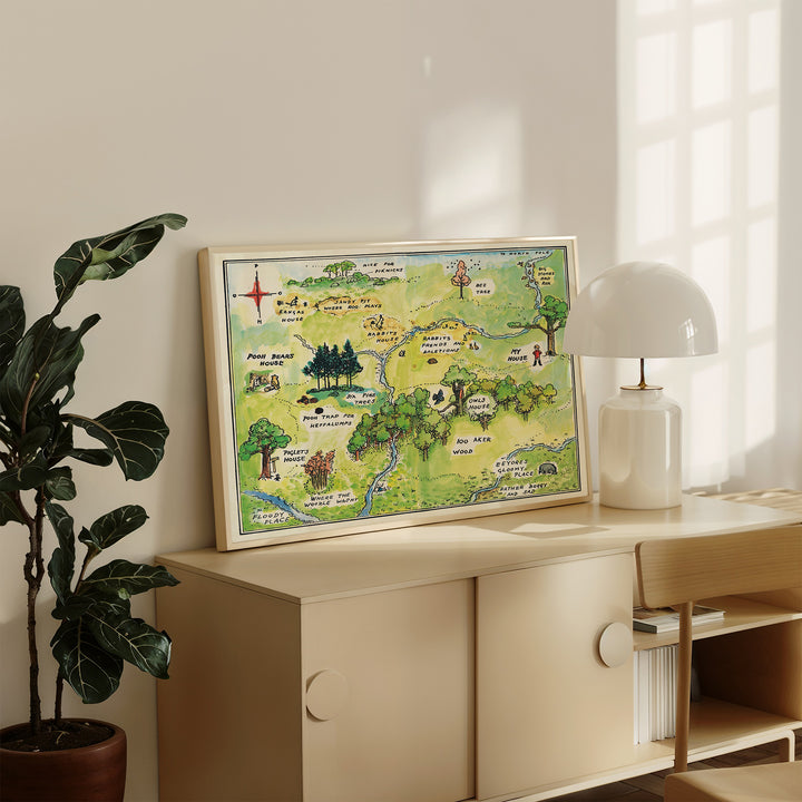 100 Acre Wood Map Poster