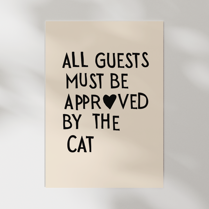 All guests must be approved by the cat - Black