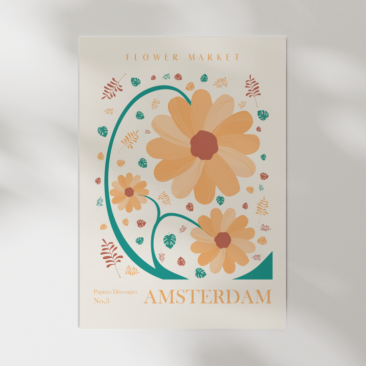 Amsterdam Flower Market Poster