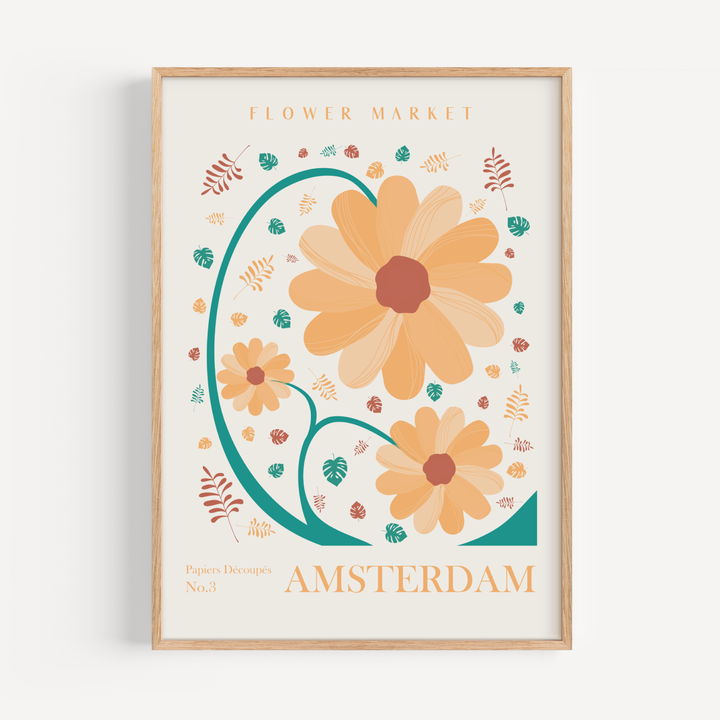 Amsterdam Flower Market Poster