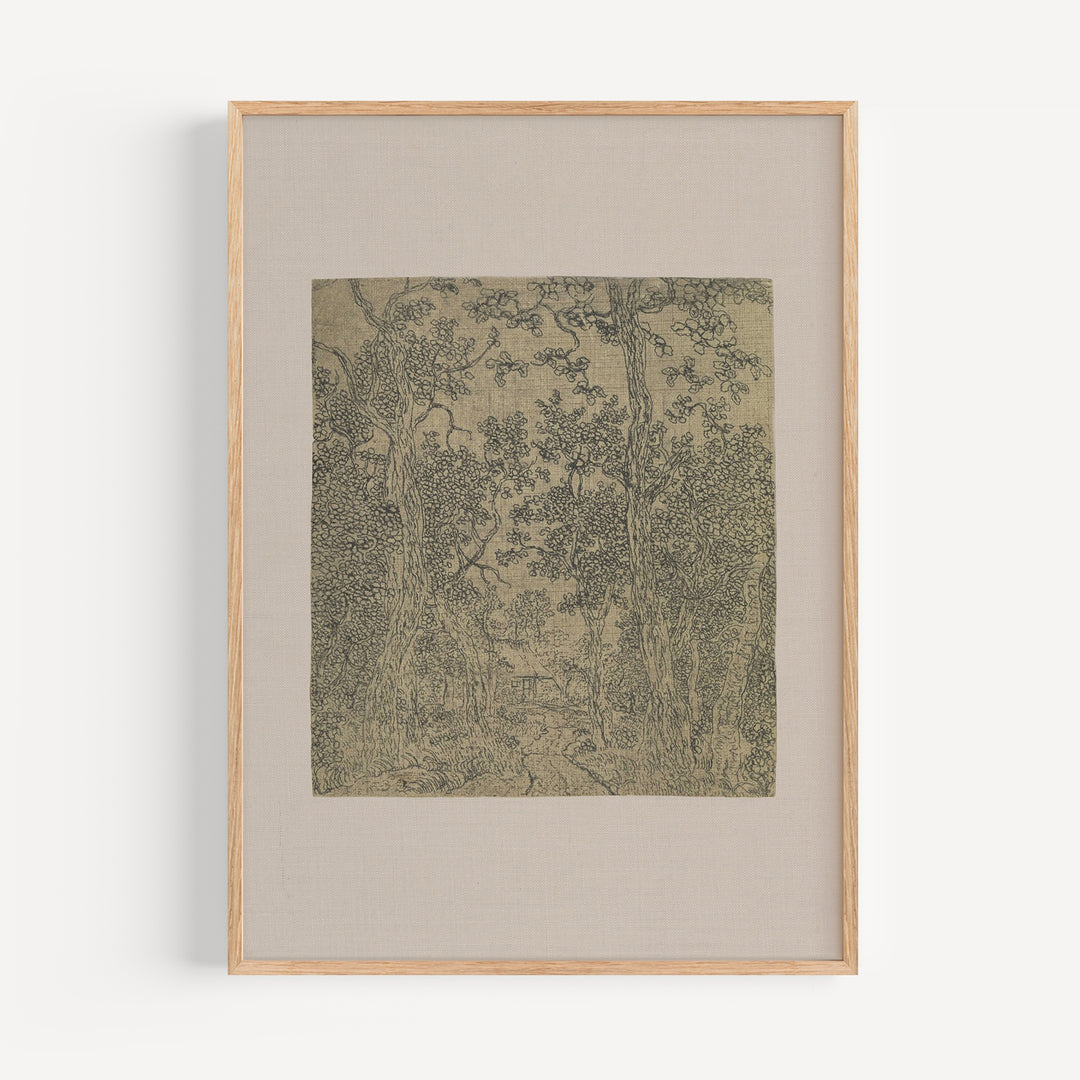 Antique Woodland Textile Poster