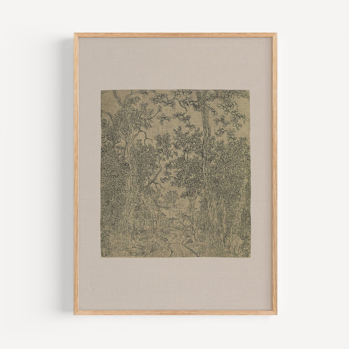 Antique Woodland Textile Poster