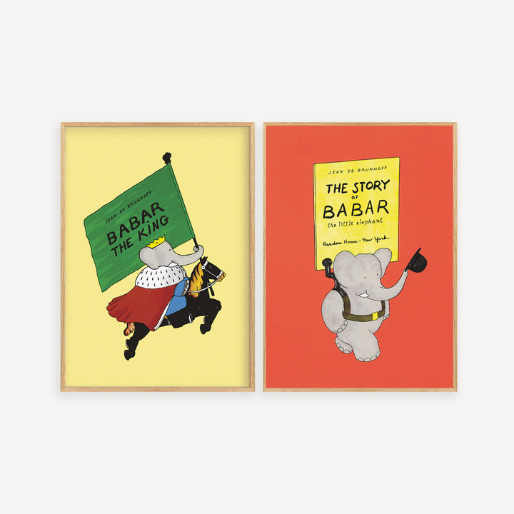 Babar Yellow and Red Poster Set