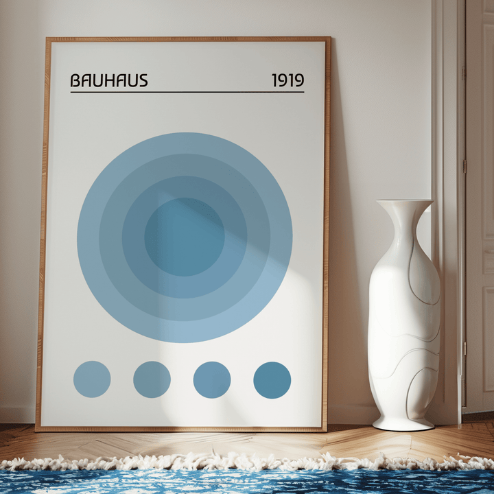 Blue circles - Bauhaus Poster - Poster Room