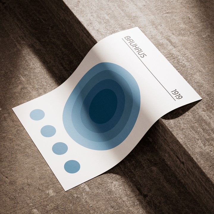 Blue circles - Bauhaus Poster - Poster Room