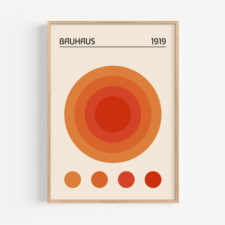 Orange Circles - Bauhaus Poster