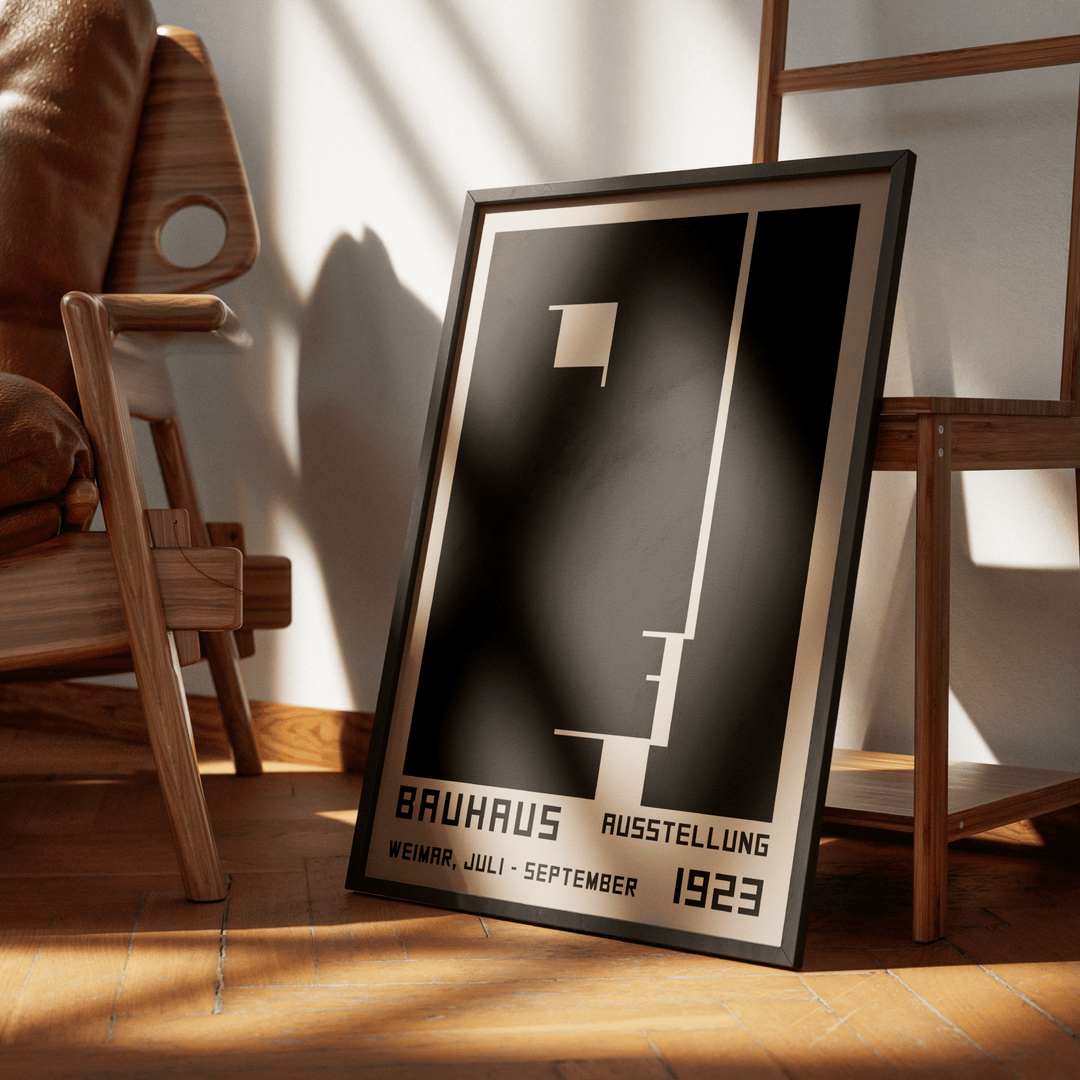 Bauhaus Face in Black Poster