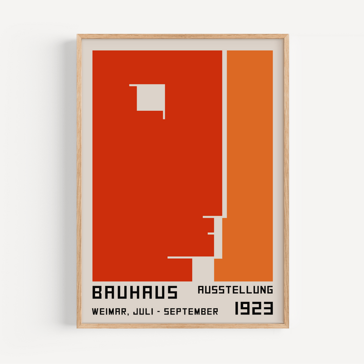 Bauhaus Face in Orange Poster