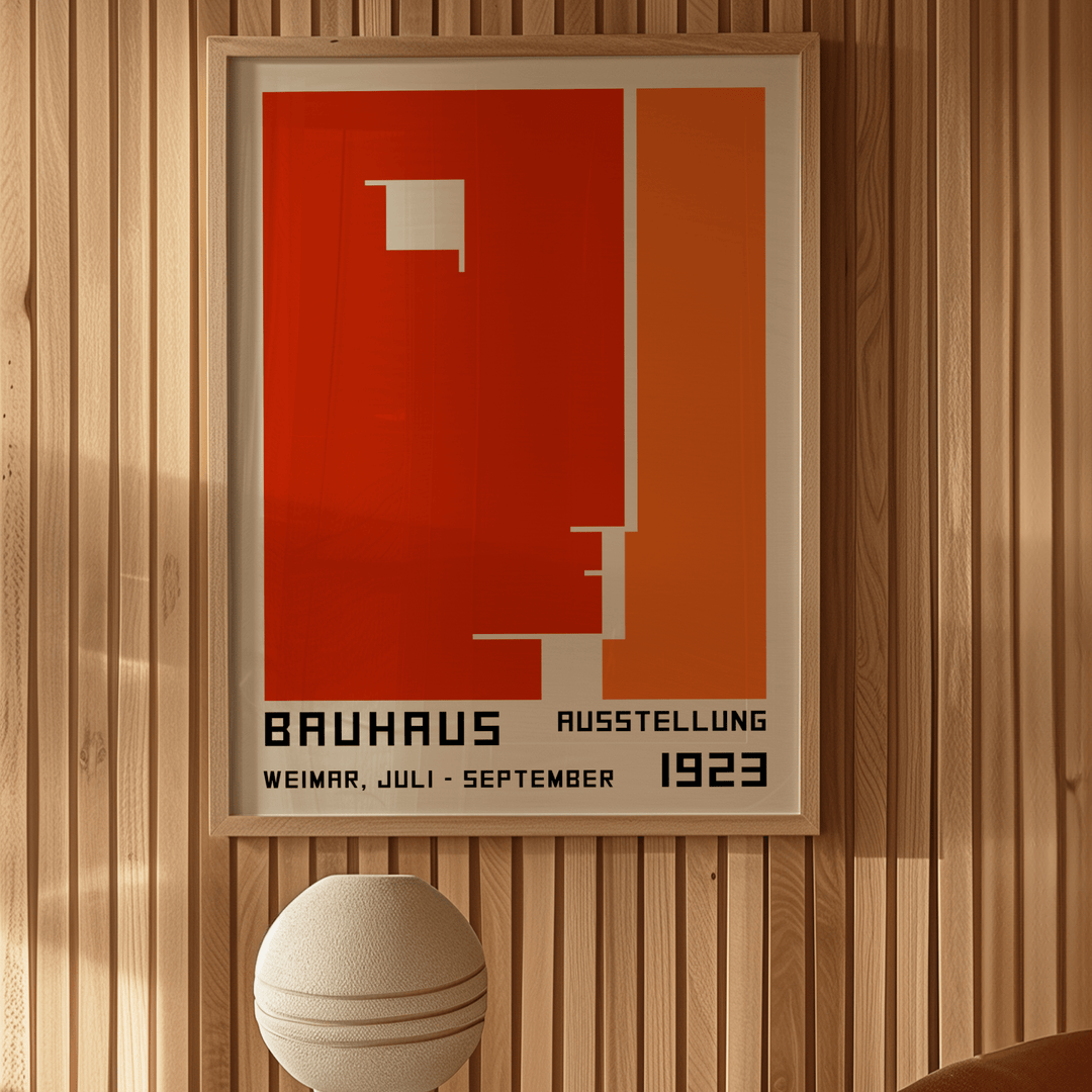 Bauhaus Face in Orange Poster