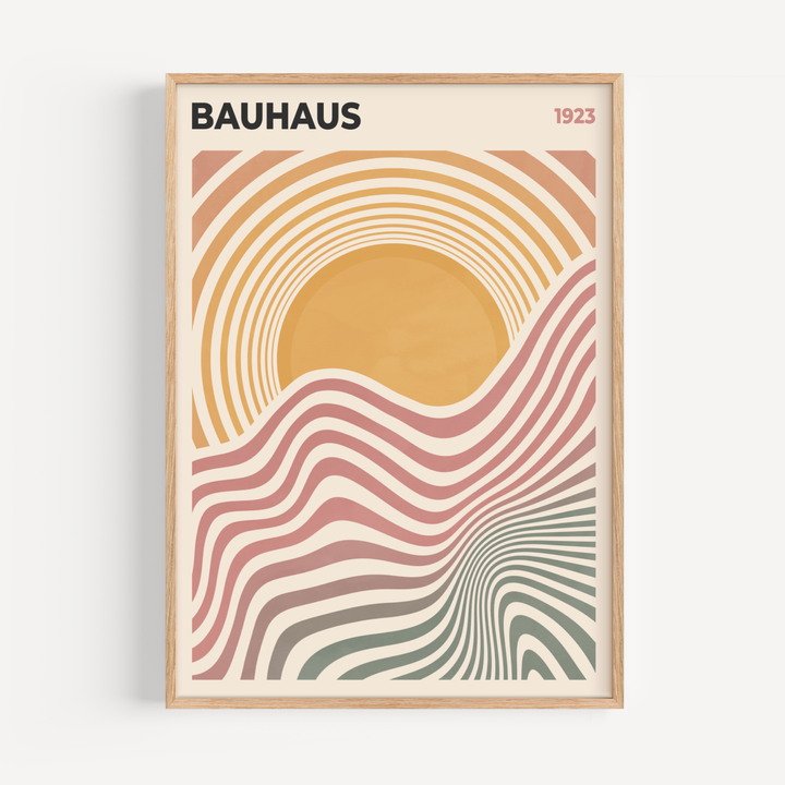 Sunset Bauhaus Poster