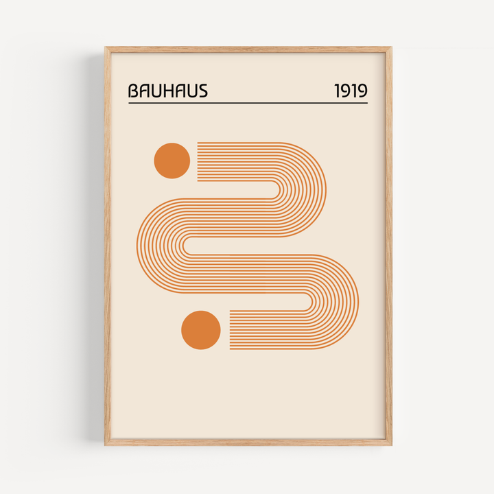 Orange Curves - Bauhaus Poster